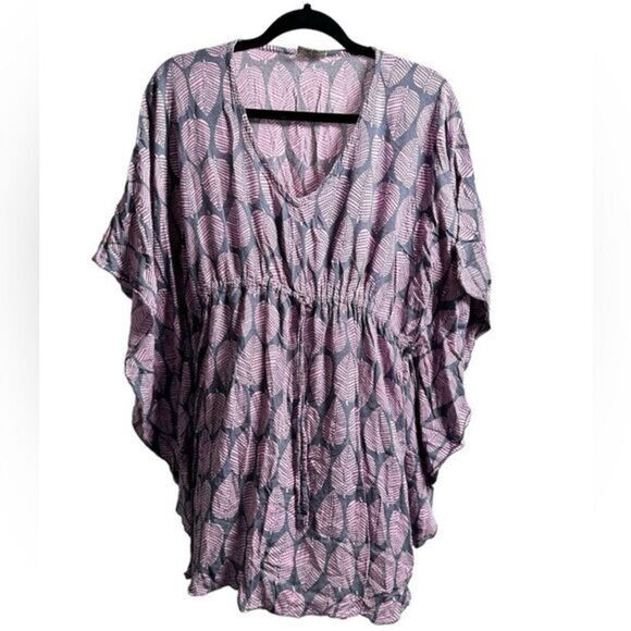 GUC Napua Collection- Honolulu Brand Pink Gray Swim Suit Cover Up Beach - OS - Picture 1 of 10